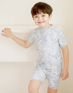 Tie Dye Powder Blue Bamboo Short Sleeve Pajamas