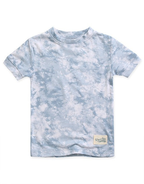 Tie Dye Powder Blue Bamboo Short Sleeve Pajamas