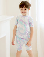 Tie Dye Purple Mint Bamboo Short Sleeve Pajamas