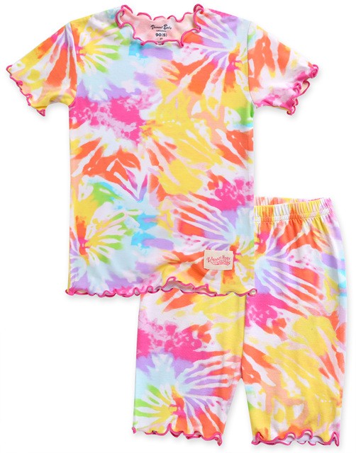 Tie Dye Rainbow Bamboo Short Sleeve Pajamas