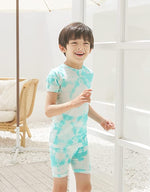 Tie Dye Sky Cream Short Sleeve Pajamas