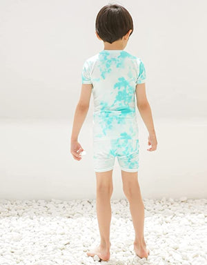 Tie Dye Sky Cream Short Sleeve Pajamas