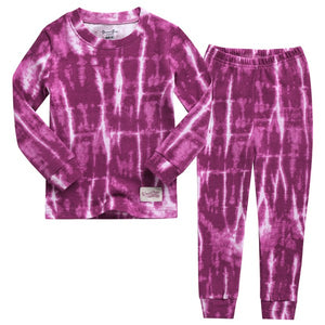 Tie Dye Thunder Plum Long Sleeve Pajama