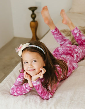 Tie Dye Cherry Pink Long Sleeve Pajama