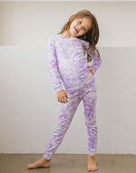 Tie Dye Milk Purple Long Sleeve Pajama