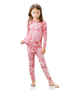 Aurora Pink Girls Aero Heat Thermal Pajama Set