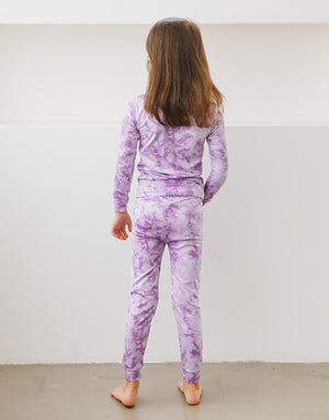 Aurora Purple Girls Aero Heat Thermal Pajama Set