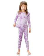 Aurora Purple Girls Aero Heat Thermal Pajama Set