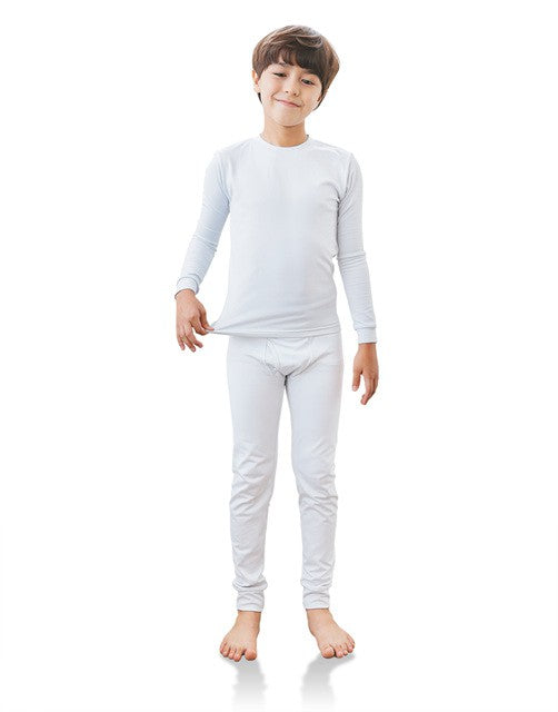 White Boys Aero Heat Thermal Pajama Set