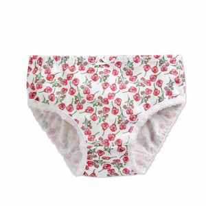 White and Pansy Bikini briefs 3pack - Go PJ Party