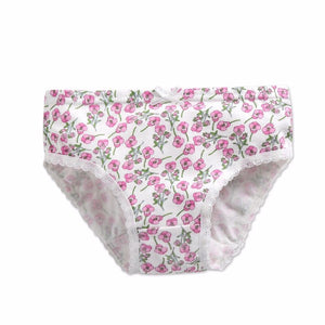 White and Pansy Bikini briefs 3pack - Go PJ Party