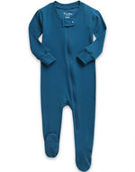 Blue Green Baby Footed Sleepers