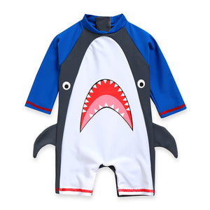 Baby Jaws White Baby 3/4 Sleeve Swimsuit - Go PJ Party