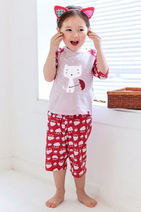 Rainny cat 3/4 Sleeve Outfits - Go PJ Party