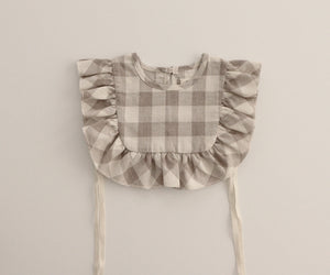 Check Bib (Beige/Black)