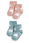 Cloud Ankle Socks (Mint/Pink) - Go PJ Party