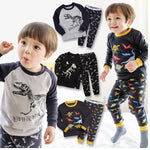 Dinosaur Black Long Sleeve Pajamas - Go PJ Party