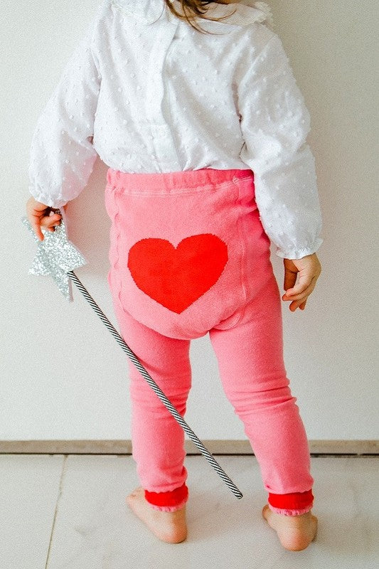 Love Pink Heart Baby Leggings - Go PJ Party