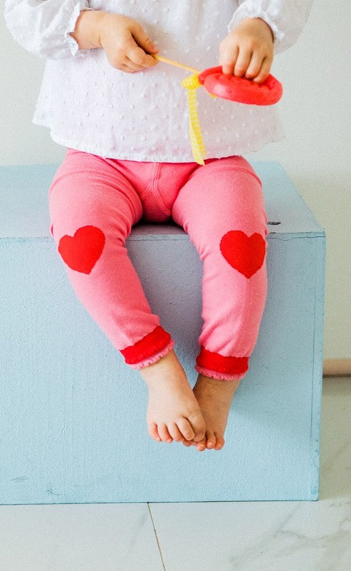 Love Pink Heart Baby Leggings - Go PJ Party