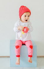 Love Pink Heart Baby Leggings - Go PJ Party