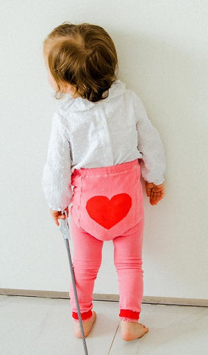 Love Pink Heart Baby Leggings - Go PJ Party