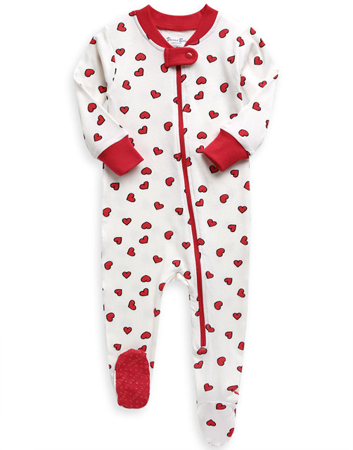 Heart Pop Baby Footed Sleepers