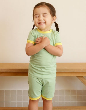 Light Green Macaron Short Sleeve Pajamas