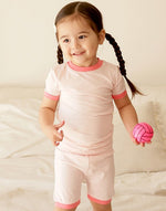 Light Pink Macaron Short Sleeve Pajamas