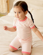 Light Pink Macaron Short Sleeve Pajamas