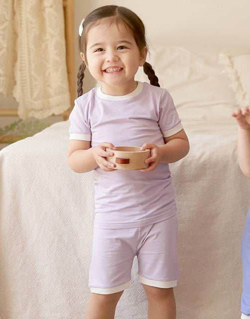 Purple Macaron Short Sleeve Pajamas