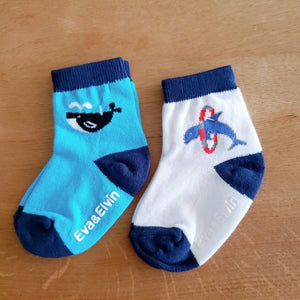 Whale & Dolphin Socks Set (2 Pack)