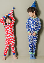 Blue Polar Bear Long Sleeve Pajama - Go PJ Party