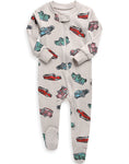 Retro Car Baby Footed Sleepers
