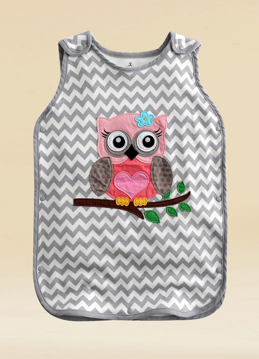 Owl Evu Cotton Blanket Sleeper - Go PJ Party