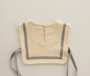 Romy Bib (Ivory/Charcoal)