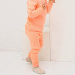 Rib Neon Orange Long Sleeve Pajama - Go PJ Party