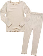 Shirring Ivory Long Sleeve Pajama