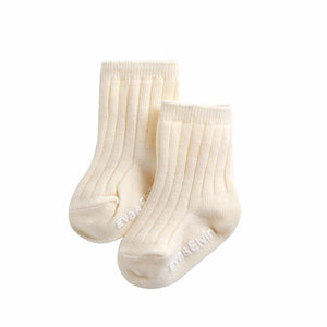 RunRun Ivory Ribbed Socks - Go PJ Party