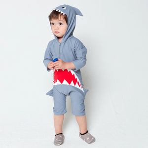 Real Jaws Hoodie Baby 3/4 Sleeve Swimsuit - Go PJ Party