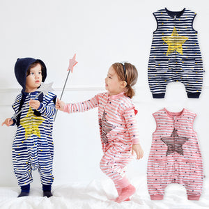 Bling Navy Cotton Sleepsack - Go PJ Party