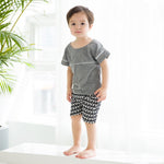 Pigment Grey and Black Short Sleeve Tee & Shorts Set - Go PJ Party