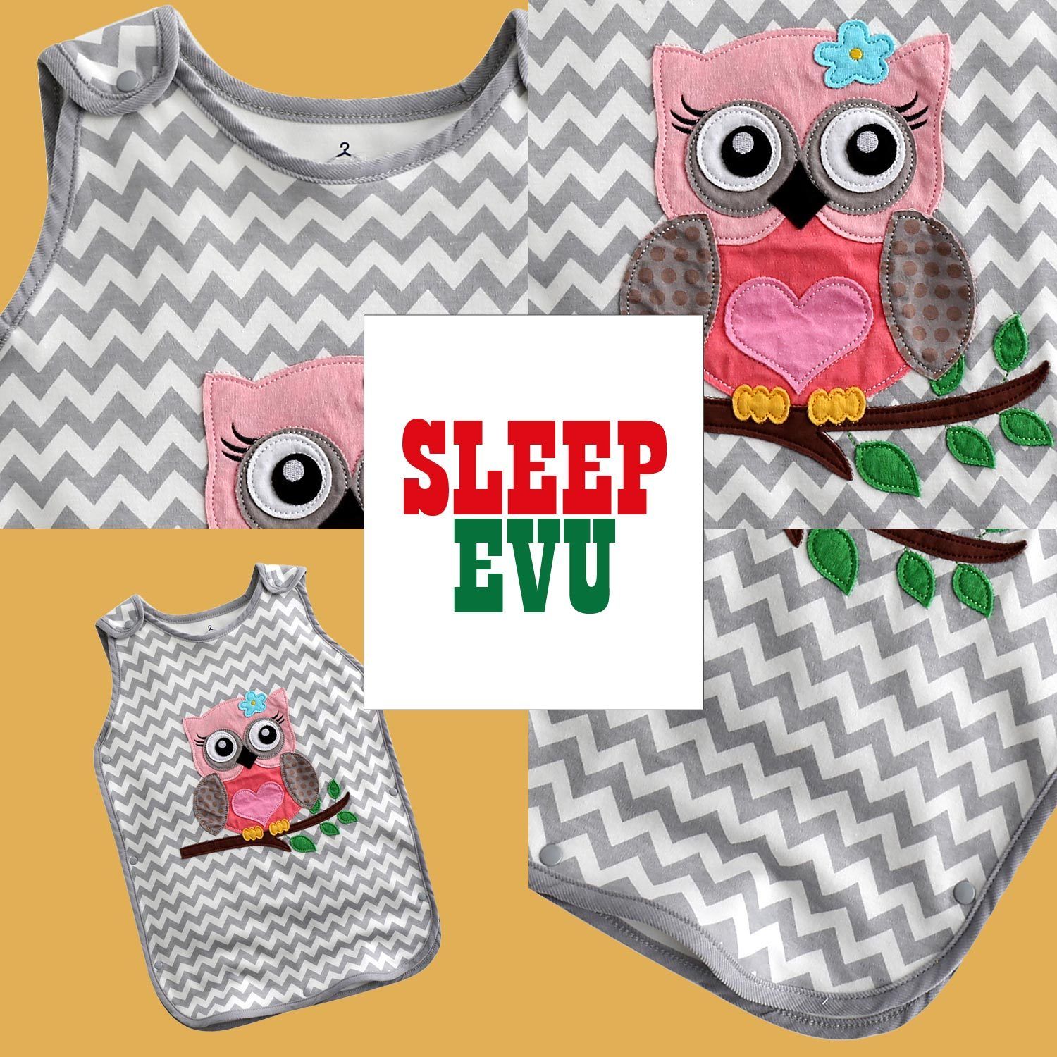 Owl Evu Cotton Blanket Sleeper - Go PJ Party