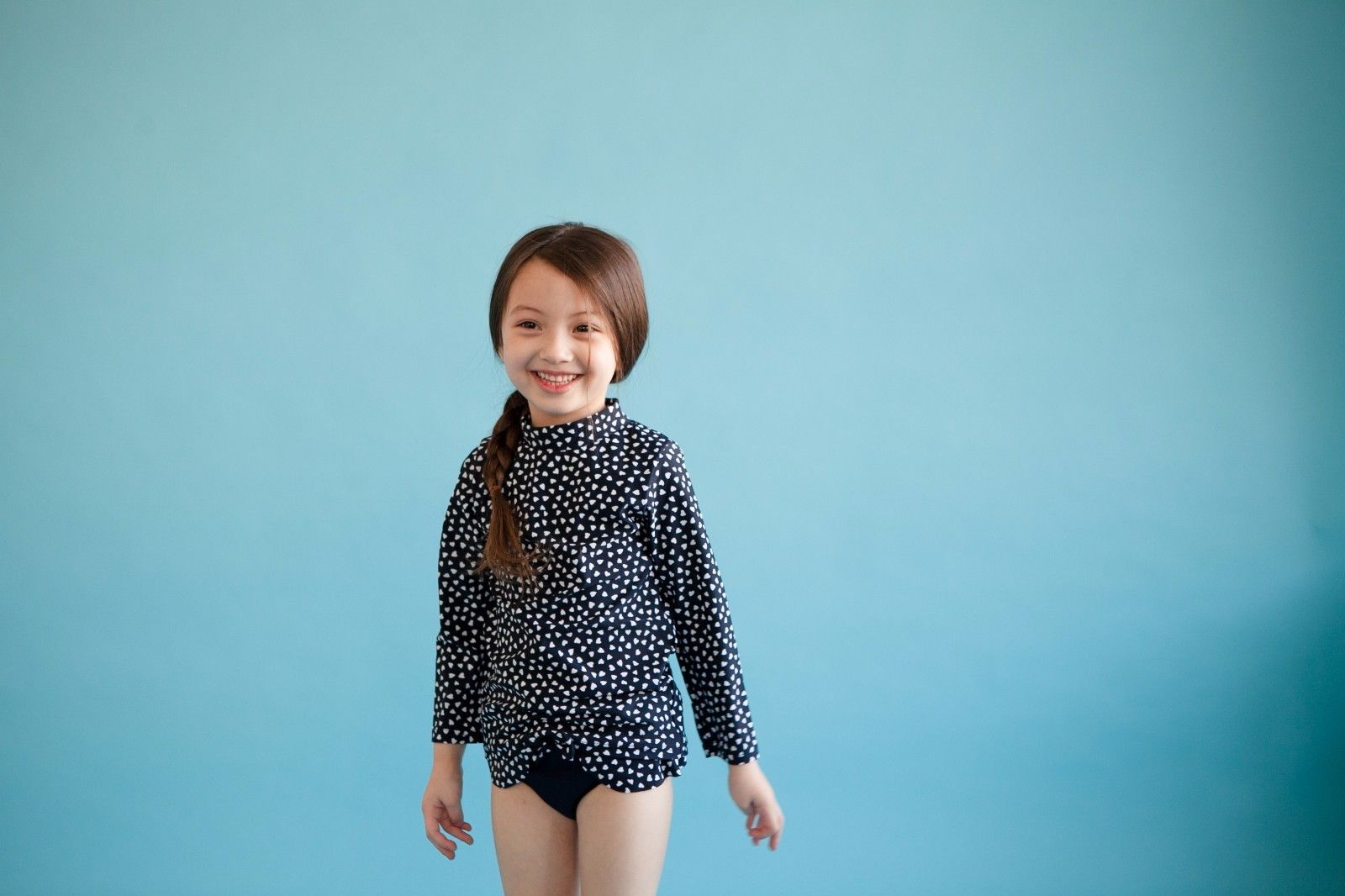 Mini Heart Rashguard Swimsuit - Go PJ Party