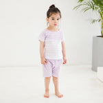 Pigment Purple Short Sleeve Tee & Shorts Set - Go PJ Party