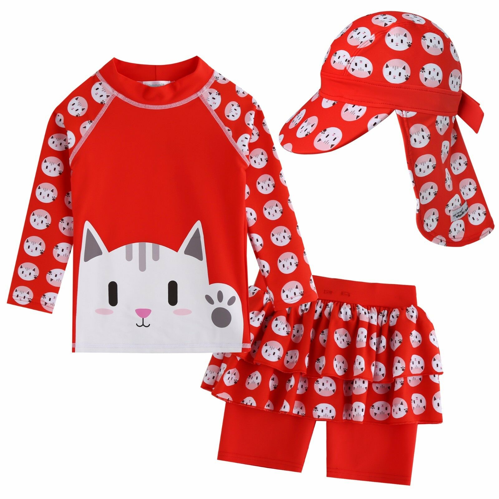 Hello Cat Two Piece Swimsuit - Go PJ Party