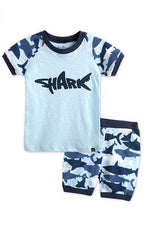 Shark Boy Short Sleeve Pajamas - Go PJ Party