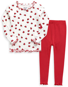 Shirring Heart Pop Modal Long Sleeve Pajama