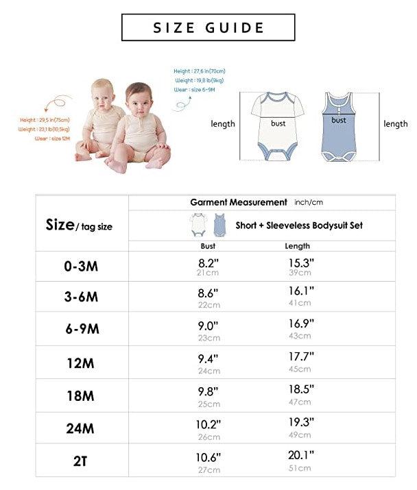 Beige Jelly Bamboo Baby Bodysuit 2 Pack Set (Short & Sleeveless)