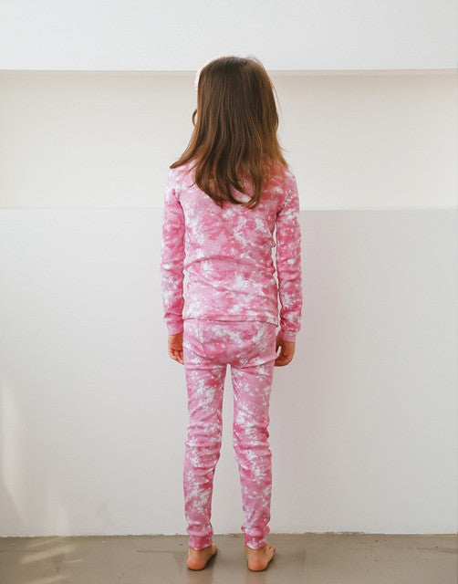 Tie Dye Milk Pink Long Sleeve Pajama