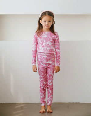 Tie Dye Milk Pink Long Sleeve Pajama